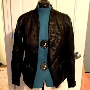 Apt. 9 Faux Leather Croc Jacket Blazer